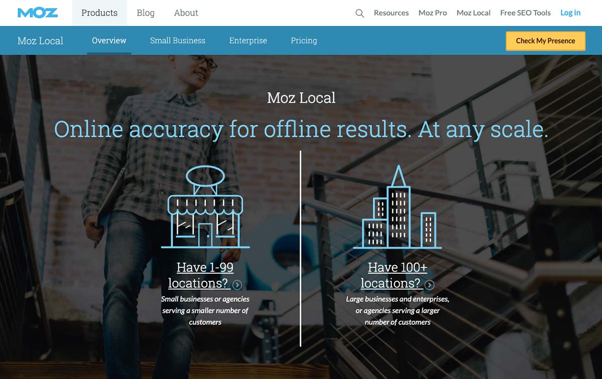 Moz Local Landing Page