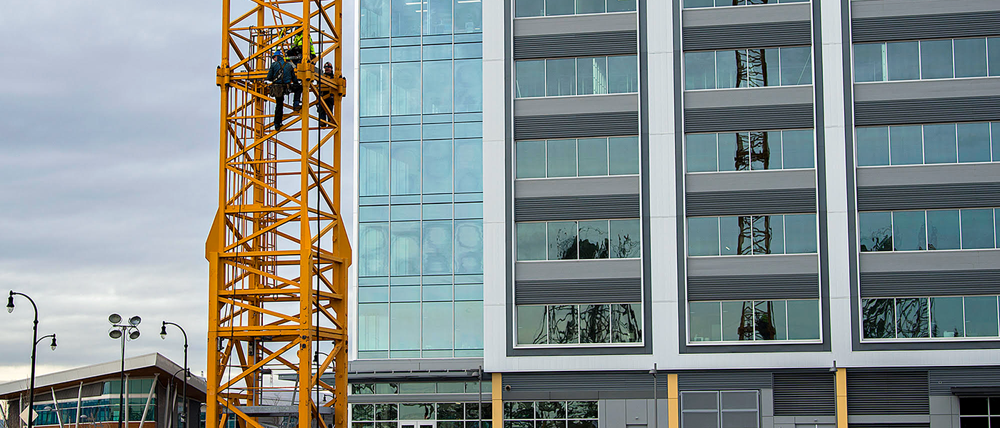 Downtown Vancouver building under construction